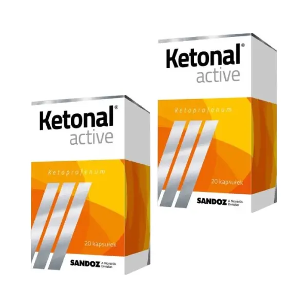 2 x Ketonal Active 50 mg 20 kapsułek