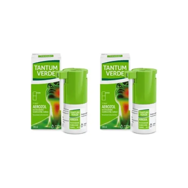 2 x Tantum Verde aerozol do stosowania w jamie ustnej, 30 ml