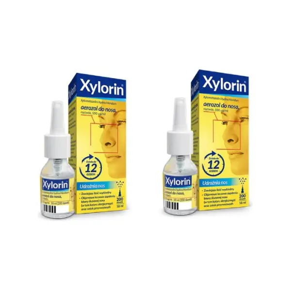 2 x XYLORIN aerozol na katar i zatkany nos, 18 ml