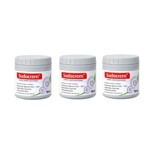 3 x SUDOCREM EXPERT Krem barierowy 125g