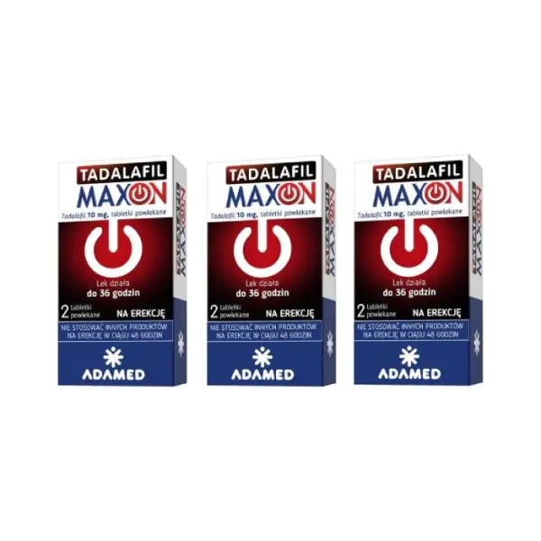 3 x Tadalafil Maxon 0,01g 2 tabletki