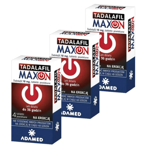 3 x Tadalafil Maxon 10 mg, 4 tabletki