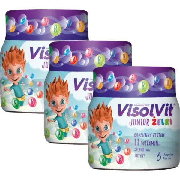 3 x VISOLVIT JUNIOR Żelki, witaminy dla dzieci, 50 sztuk