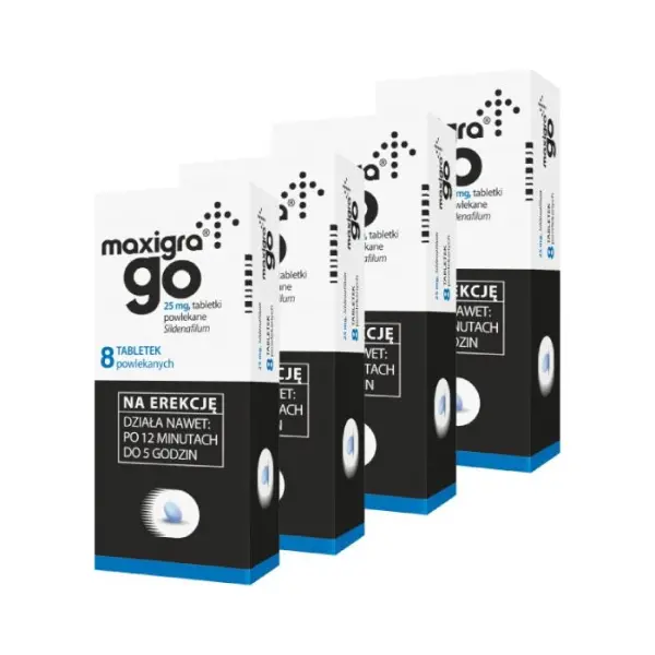 4 x Maxigra Go 25mg 8 tabletek