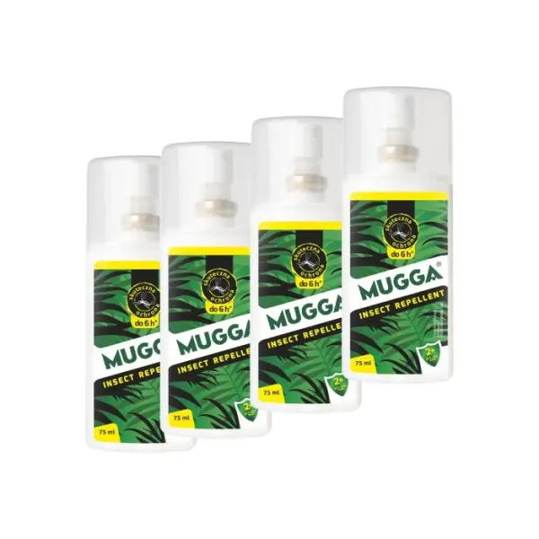 4 x Mugga Spray 9,5% DEET 75 ml