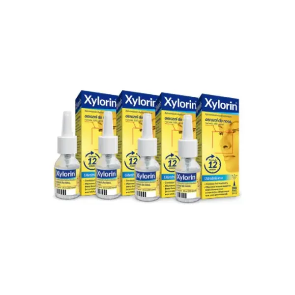 4 x XYLORIN aerozol na katar i zatkany nos, 18 ml
