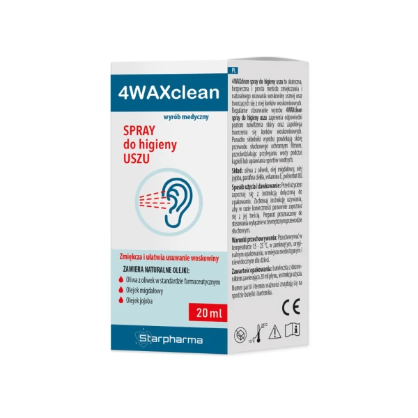 4WAXclean Spray do higieny uszu, 20 ml