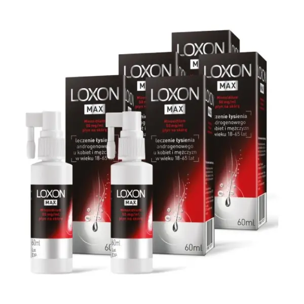 5 x LOXON MAX 5% płyn na skórę, 60 ml