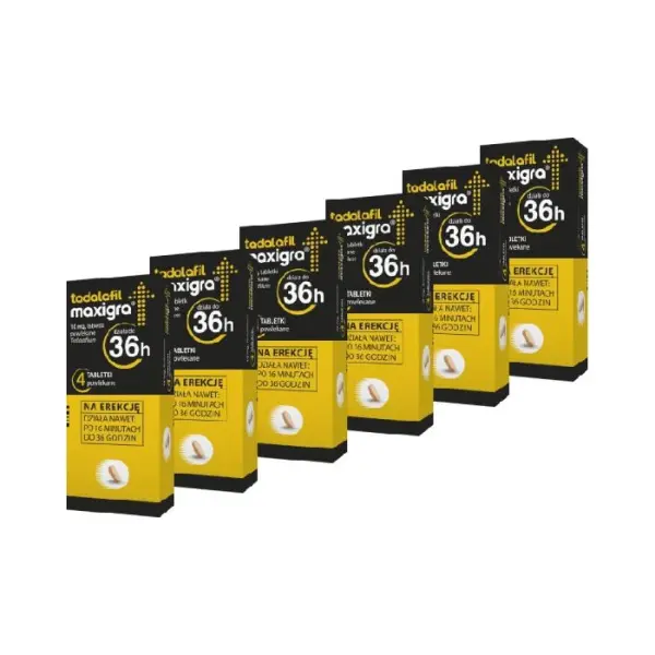 6 x Tadalafil Maxigra 10 mg 4 tabletki powlekane
