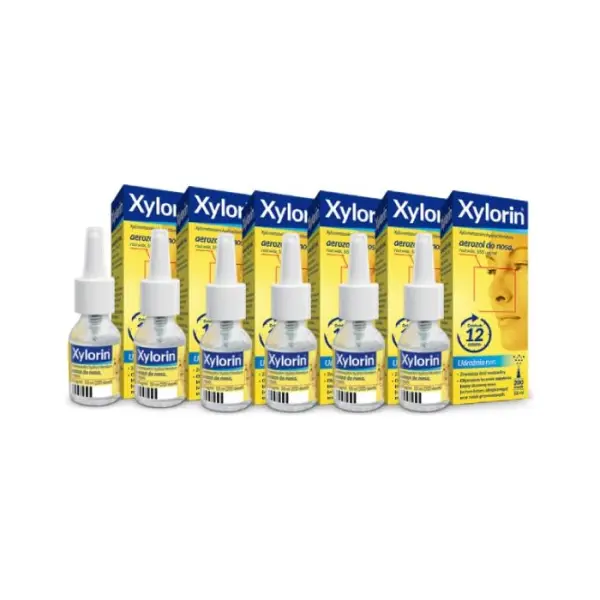 6 x XYLORIN aerozol na katar i zatkany nos, 18 ml