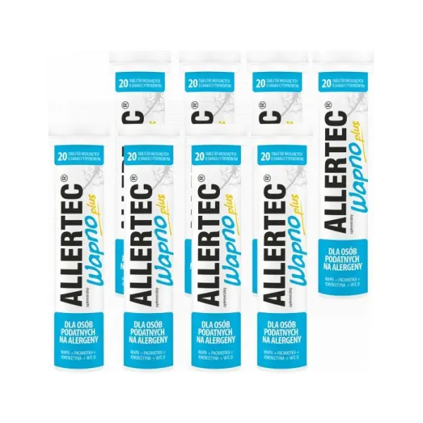 8 x Allertec wapno plus 20 tabletek musujących