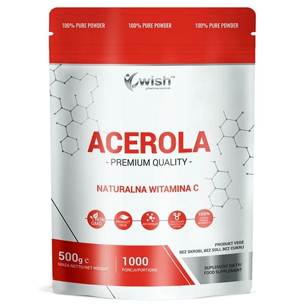 WISH Acerola naturalna Witamina C, 500g