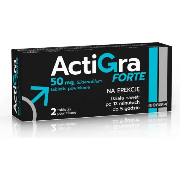 Actigra Forte 50mg 2 tabletki