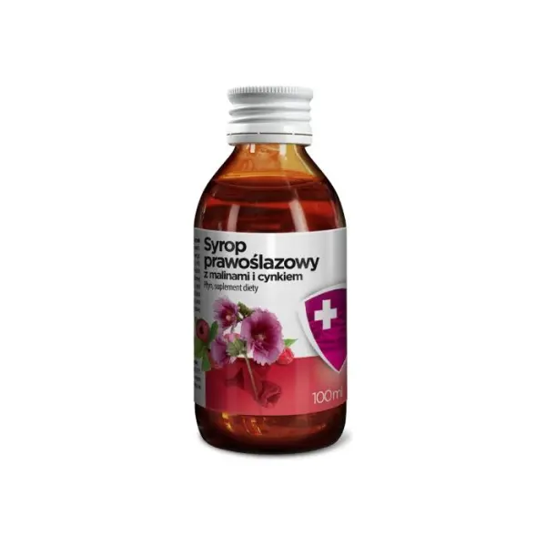 AFLOFARM Syrop prawoślazowy z malinami i cynkiem, 100 ml