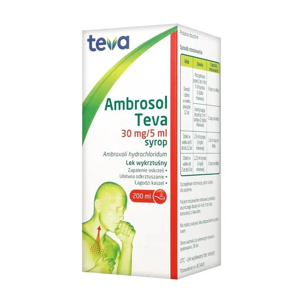 Ambrosol Teva 30 mg/5 ml, syrop, 200 ml
