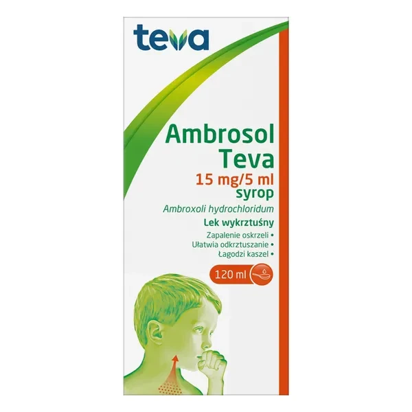 Ambrosol Teva,15mg/5ml, syrop, 120 ml