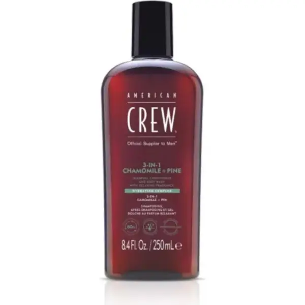 American Crew 3w1 szampon, odżywka, żel pod prysznic rumianek + sosna 250ml