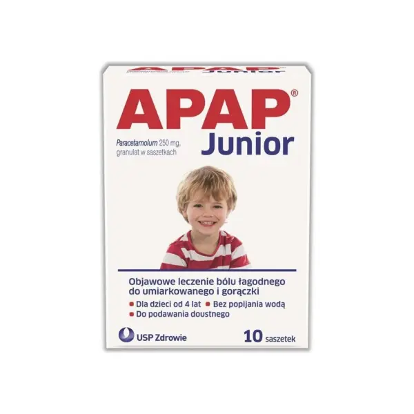 Apap Junior 250mg, granulat 10 saszetek