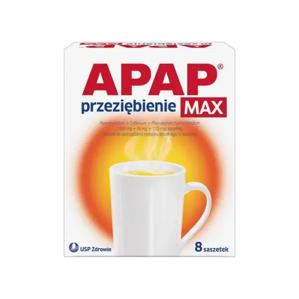 APAP przeziębienie Max, 8 saszetek