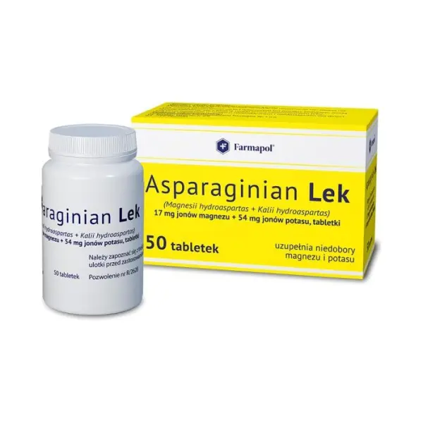 ASPARAGINIAN LEK 0,017g+0,054g, 50 tabletek
