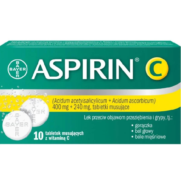 Aspirin C 400 mg + 240 mg, 10 tabl. mus.