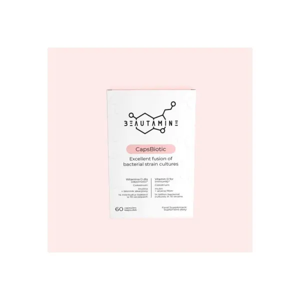Beautamine CapsBiotic witamina D, Colostrum, Inulina 60 kapsułek