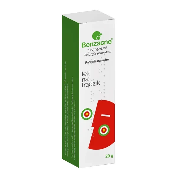 Benzacne żel, 100 mg/g, 20 g