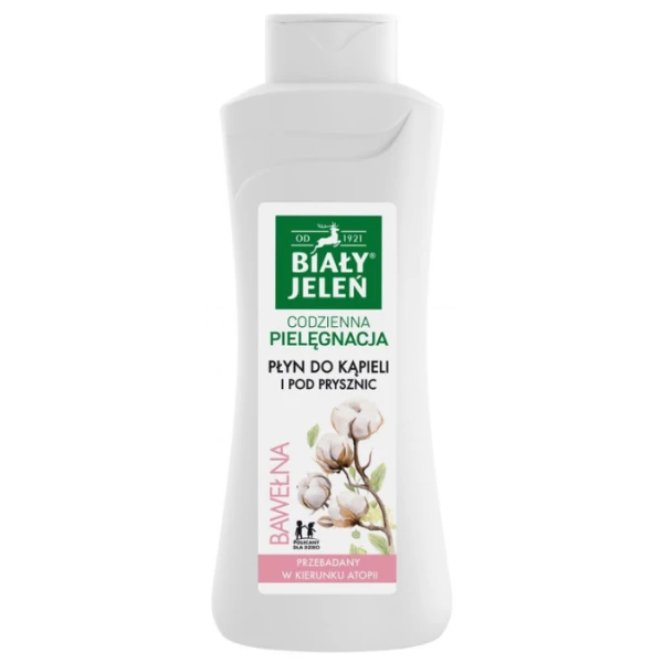 BIAŁY JELEŃ Płyn do kąpieli i pod prysznic Bawełna, 750ml