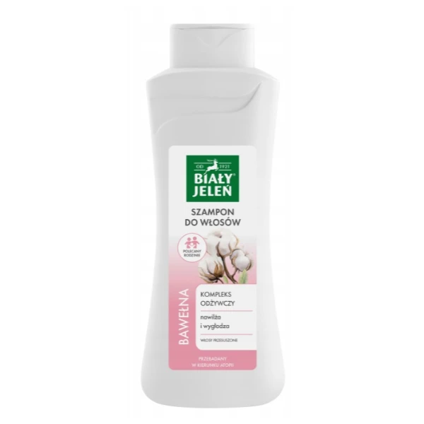Biały Jeleń Szampon do włosów przesuszonych bawełna, 500 ml