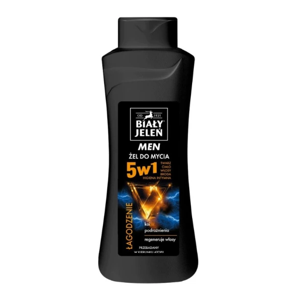 Biały Jeleń Żel do mycia ciała men łagodzenie 5w1, 500 ml