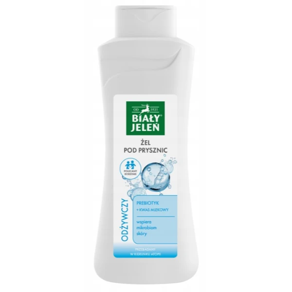 Biały Jeleń Żel pod prysznic odżywczy prebiotyk + kwas mlekowy, 500 ml