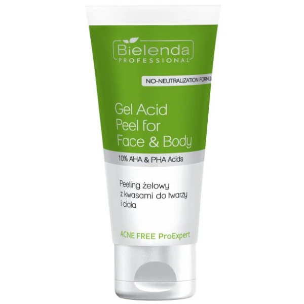 BIELENDA Professional Acne Free ProExpert Peeling żelowy do twarzy i ciała z kwasami, 150 ml