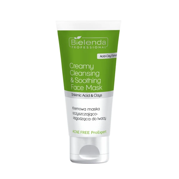 Bielenda Professional Acne Free ProExpert Maska do twarzy kremowa oczyszczająco-łagodząca, 150 ml