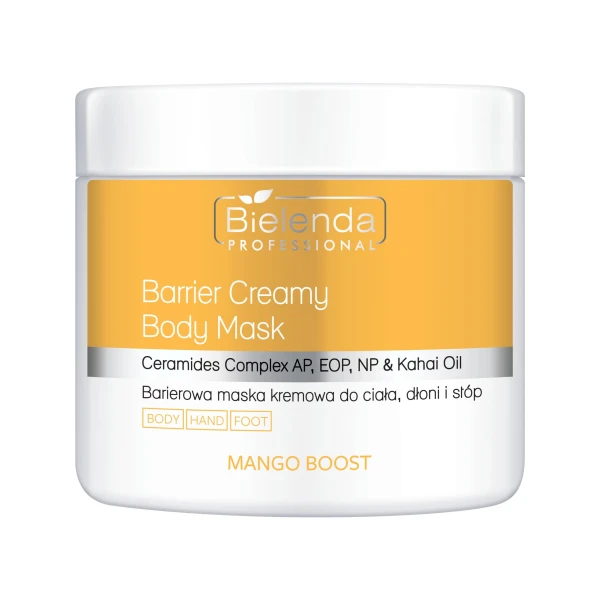 Bielenda Professional Mango Boost Maska do ciała, dłoni i stóp kremowa barierowa, 600 g