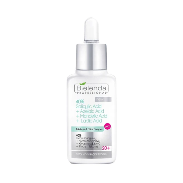 Bielenda Professional Płyn 40% kwas salicylowy + kwas azaleinowy + kwas migdałowy + kwas mlekowy, 30g