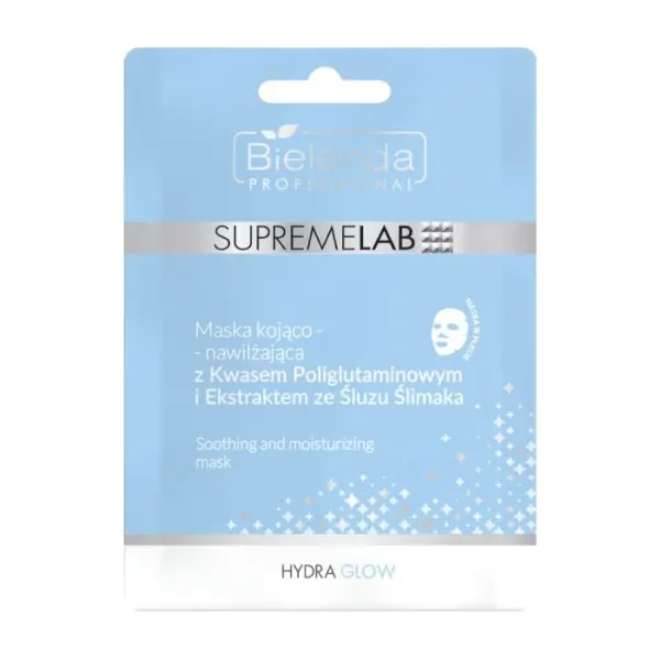 BIELENDA Professional Supremelab Hydra Glow Maska w płacie, kojąco-nawilżająca, 1 sztuka