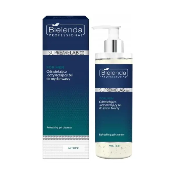 BIELENDA Professional Supremelab Men Line odświeżająco-oczyszczający żel do mycia twarzy, 200 ml