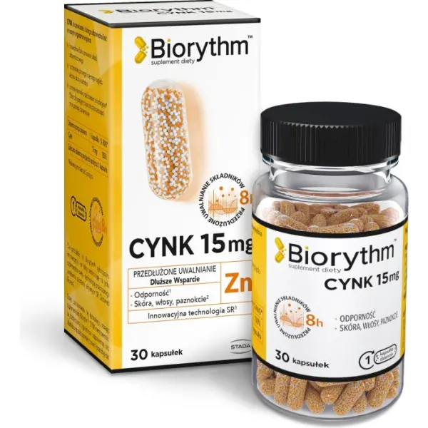 Biorythm Cynk 15 mg 30 kapsułek