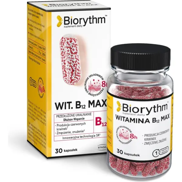 Biorythm Witamina B12 Max 30 kapsułek