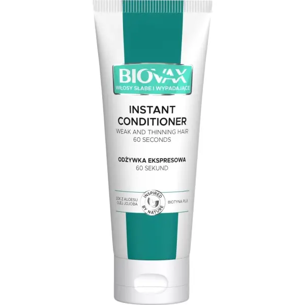 BIOVAX Odżywka Ekspresowa 60 sekund SOK Z ALOESU OLEJ JOJOBA 200 ml