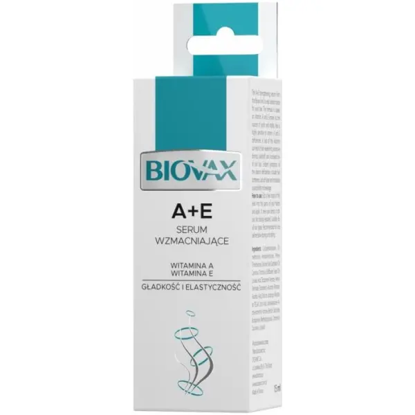 BIOVAX Serum wzmacniające do włosów z witaminami A+E, 15 ml