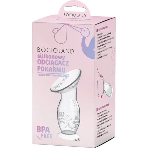 BOCIOLAND Odciągacz pokarmu silikonowy, 1 sztuka