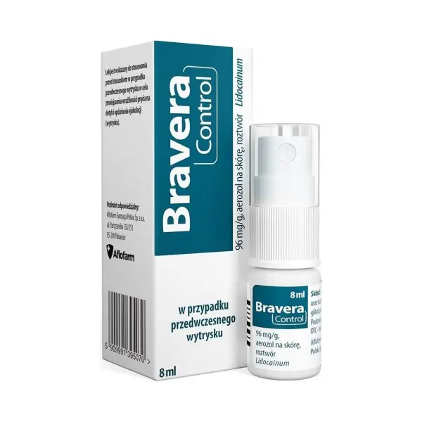 BRAVERA CONTROL Aerozol na skórę opóźniający wytrysk, 8 ml