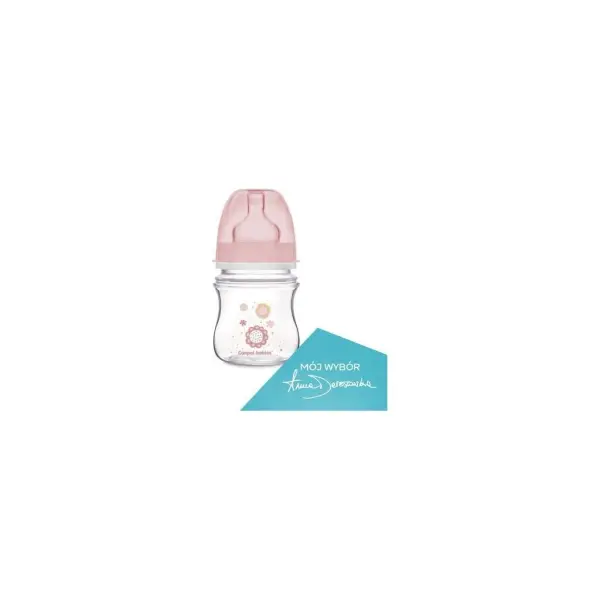 Butelka antykolkowa 120ml EasyStart Newborn baby 0m+ różowe kwiat 35/216_pink