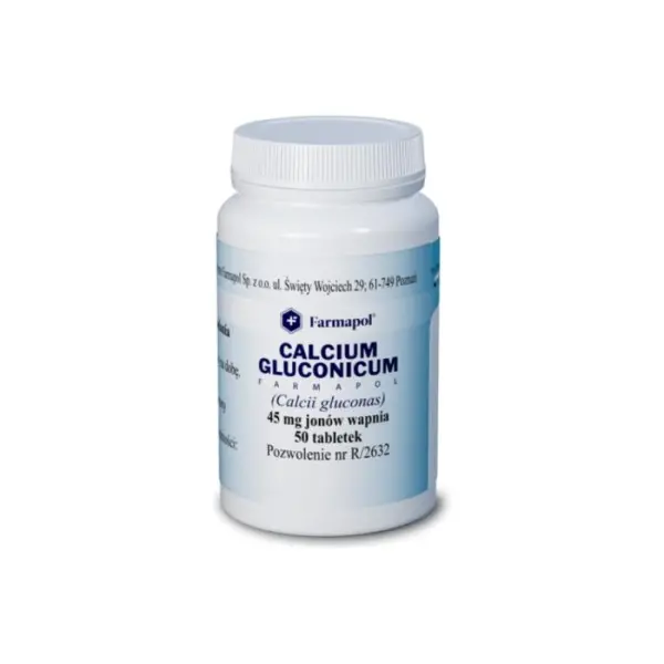 CALCIUM gluconicum Farmapol 0,045g Ca, 50 tabletek