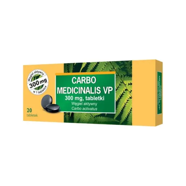 Carbo medicinalis VP 20 tabletek
