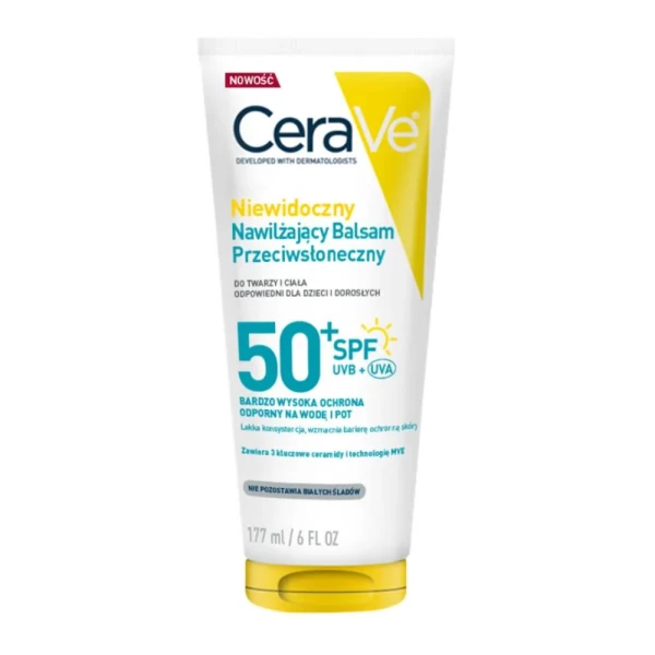 CeraVe Balsam przeciwsłoneczny niewidoczny bardzo wysoka ochrona SPF 50+, 75 ml