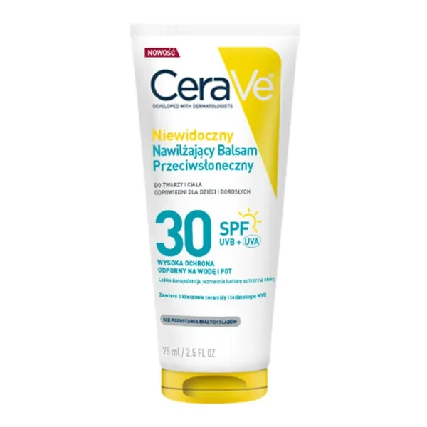 CeraVe Balsam przeciwsłoneczny niewidoczny wysoka ochrona SPF 30, 75 ml