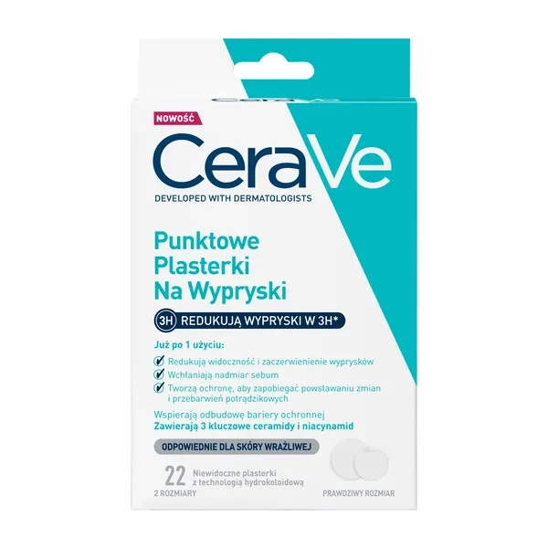 CeraVe Plasterki na wypryski punktowe, 22 szt.
