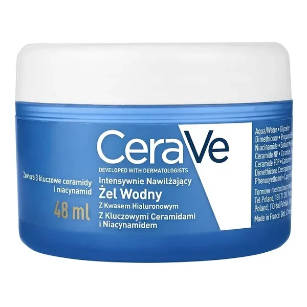 CeraVe Żel wodny intensywnie nawilżający z kwasem hialuronowym, 48 ml